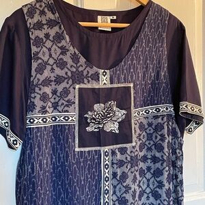 Handmade USINDO Indonesian embellished VTG maxi dress and shirt, medium